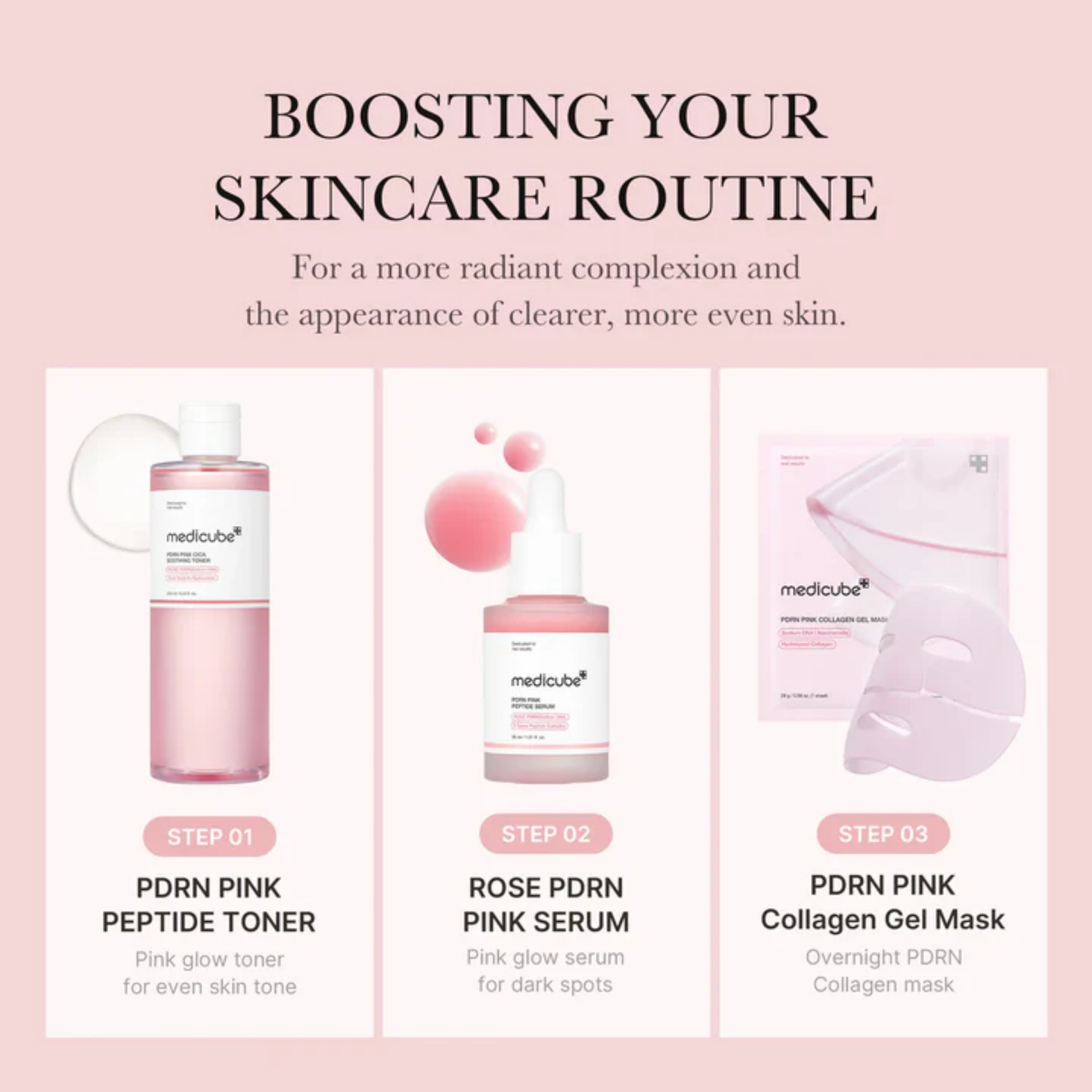 MEDICUBE – PDRN Pink Cica Soothing Toner (250ml)